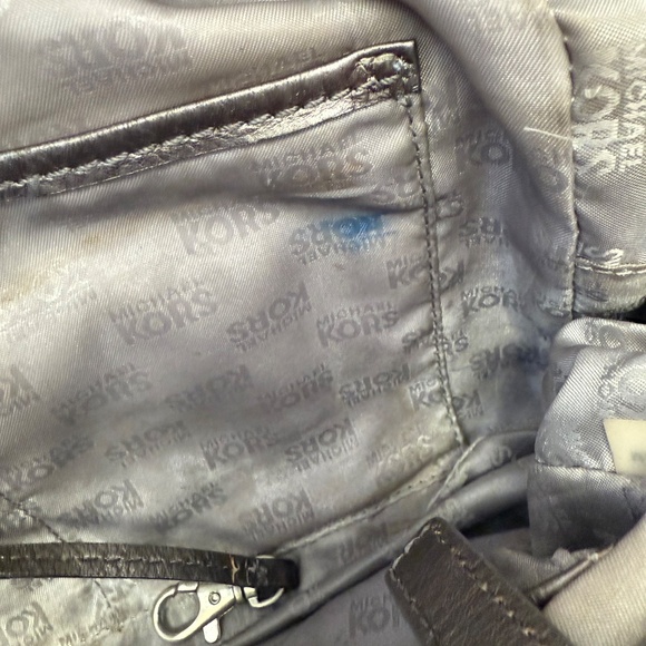 MICHAEL Michael Kors Gunmetal Ranger Leather Satchel Y2K - Picture 9 of 9